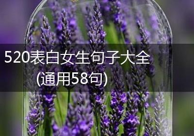 520表白女生句子大全(通用58句)