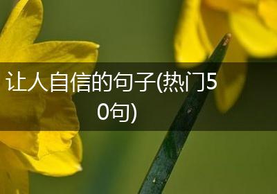 让人自信的句子(热门50句)