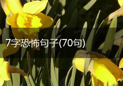 7字恐怖句子(70句)