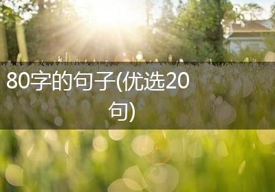 80字的句子(优选20句)
