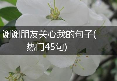 谢谢朋友关心我的句子(热门45句)