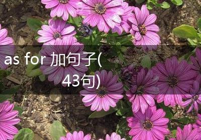 as for 加句子(43句)