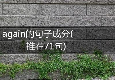 again的句子成分(推荐71句)