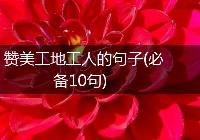 赞美工地工人的句子(必备10句)