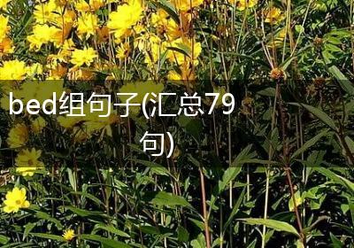 bed组句子(汇总79句)