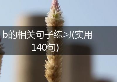 b的相关句子练习(实用140句)