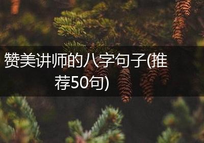 赞美讲师的八字句子(推荐50句)