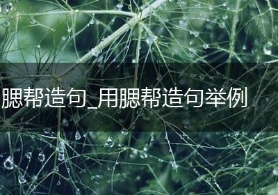 腮帮造句_用腮帮造句举例