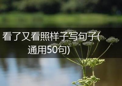 看了又看照样子写句子(通用50句)