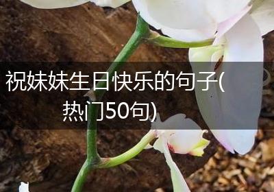 祝妹妹生日快乐的句子(热门50句)