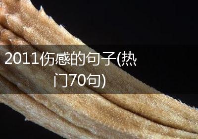 2011伤感的句子(热门70句)