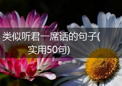 类似听君一席话的句子(实用50句)