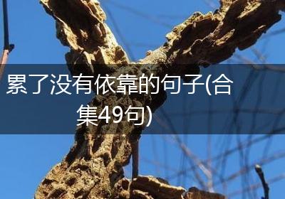 累了没有依靠的句子(合集49句)