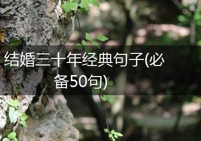 结婚三十年经典句子(必备50句)