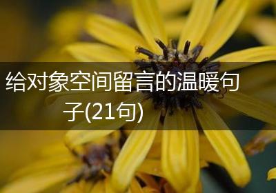给对象空间留言的温暖句子(21句)