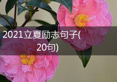 2021立夏励志句子(20句)