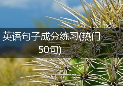 英语句子成分练习(热门50句)