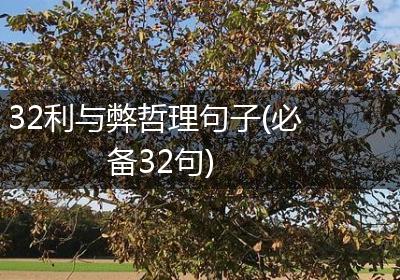 32利与弊哲理句子(必备32句)