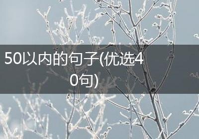 50以内的句子(优选40句)