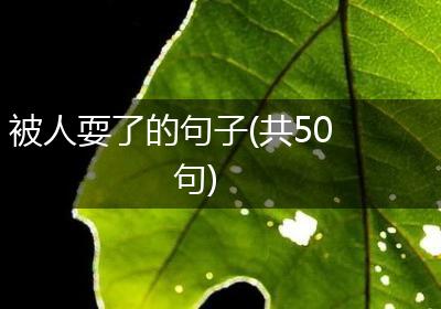 被人耍了的句子(共50句)