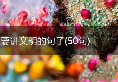 要讲文明的句子(50句)