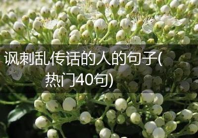 讽刺乱传话的人的句子(热门40句)