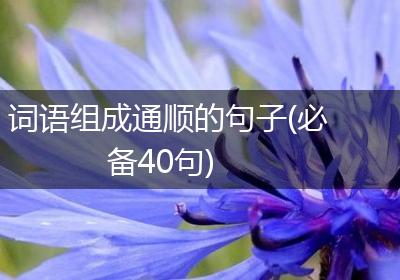 词语组成通顺的句子(必备40句)