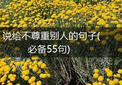 说给不尊重别人的句子(必备55句)