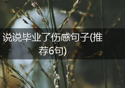 说说毕业了伤感句子(推荐6句)