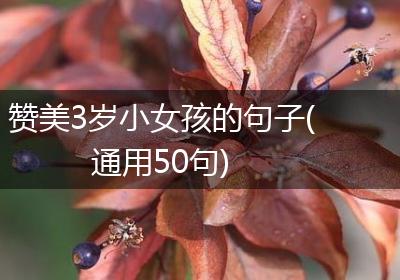 赞美3岁小女孩的句子(通用50句)