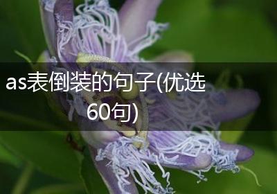 as表倒装的句子(优选60句)