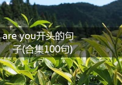 are you开头的句子(合集100句)