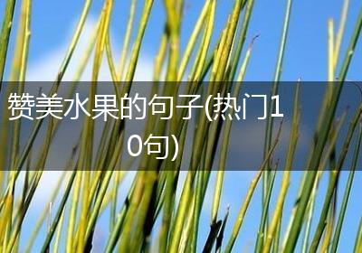 赞美水果的句子(热门10句)