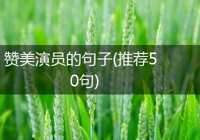 赞美演员的句子(推荐50句)
