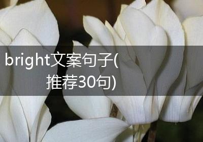 bright文案句子(推荐30句)