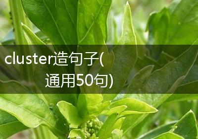 cluster造句子(通用50句)