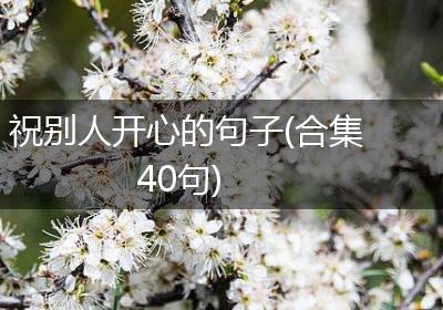 祝别人开心的句子(合集40句)