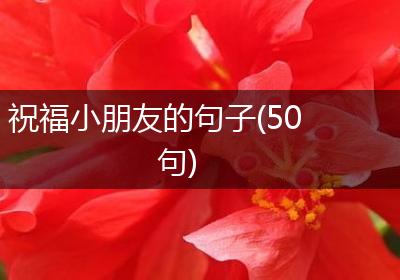 祝福小朋友的句子(50句)