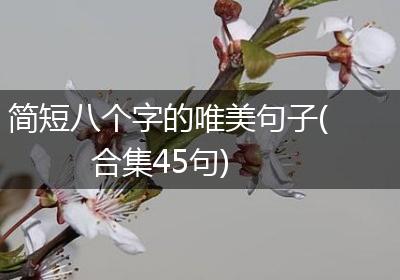 简短八个字的唯美句子(合集45句)
