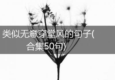 类似无意穿堂风的句子(合集50句)