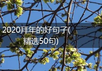 2020拜年的好句子(精选50句)