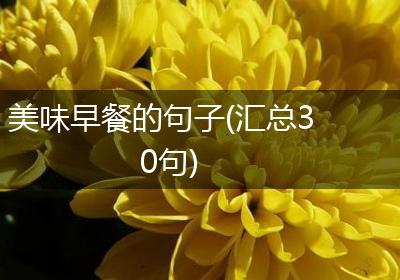 美味早餐的句子(汇总30句)