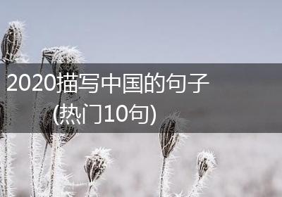 2020描写中国的句子(热门10句)