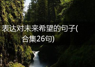 表达对未来希望的句子(合集26句)
