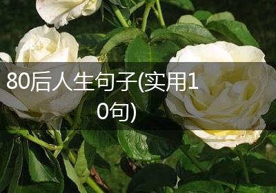 80后人生句子(实用10句)