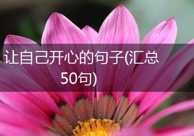 让自己开心的句子(汇总50句)