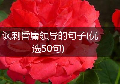 讽刺昏庸领导的句子(优选50句)