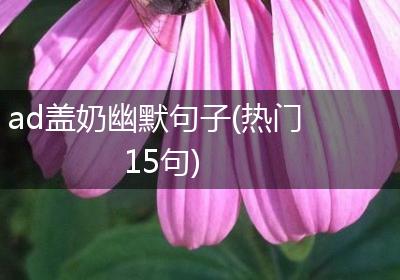 ad盖奶幽默句子(热门15句)