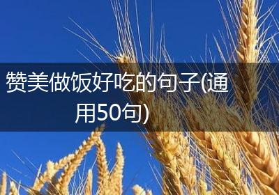 赞美做饭好吃的句子(通用50句)