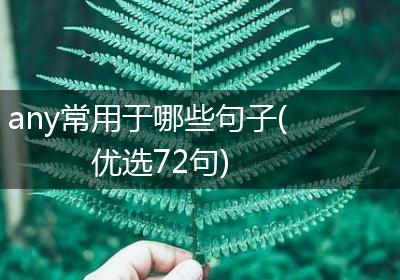 any常用于哪些句子(优选72句)